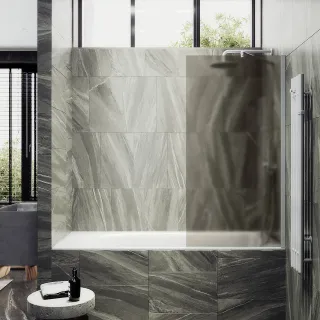 Шторка на ванну MaybahGlass MGV-74-1ш 60см белый